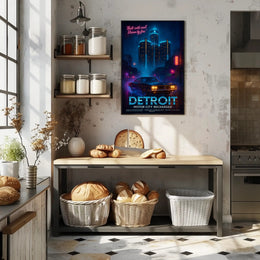 Detroit Motor City Recharged Wall Art Print PosterGoat