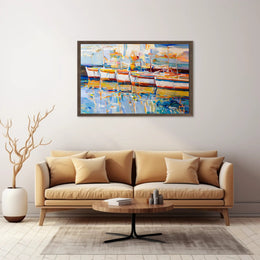 Vibrant Harbor Reflections Poster