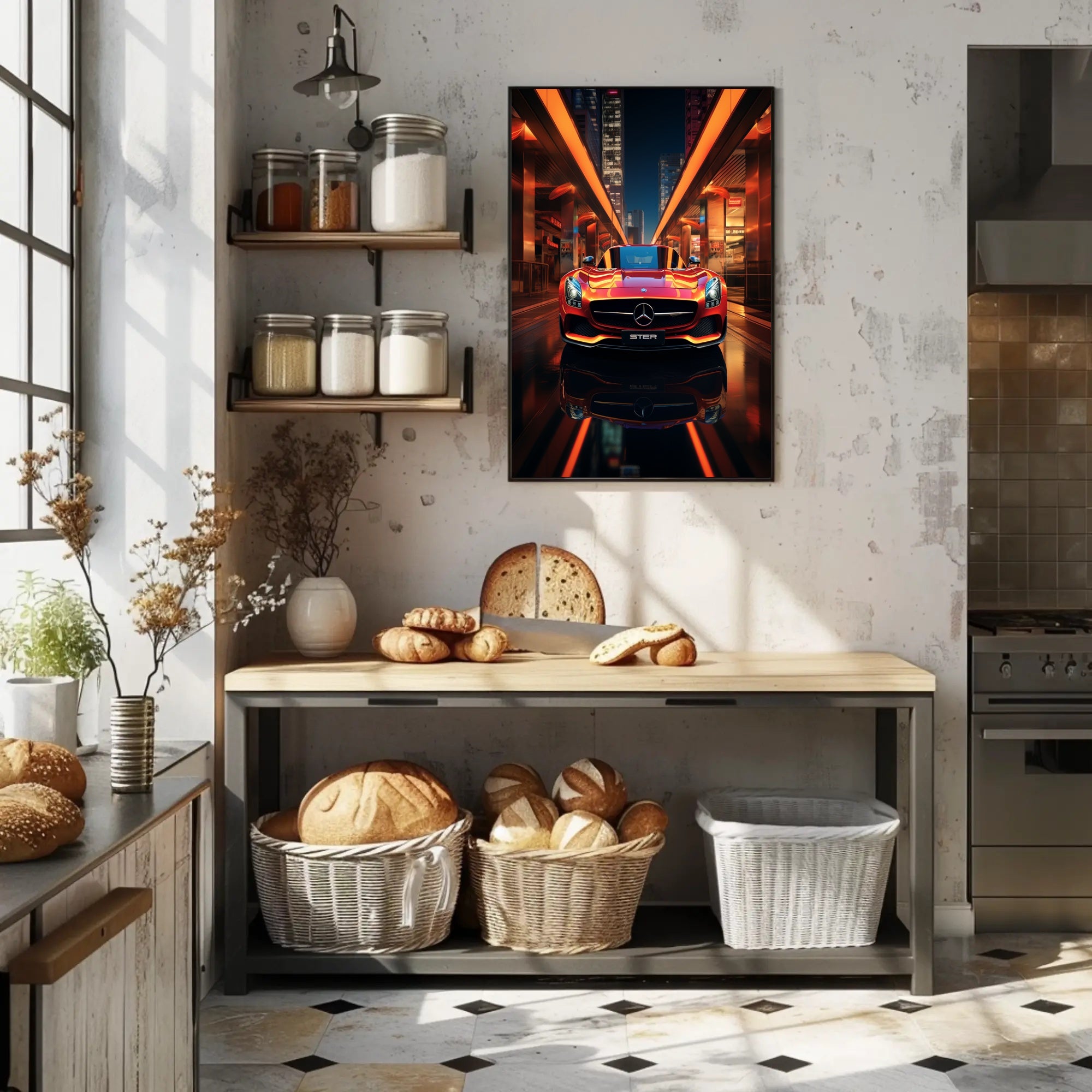 Urban Elegance on Wheels Poster PosterGoat