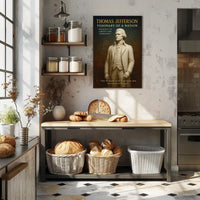 Thomas Jefferson Visionary Vintage Historical or Presidential Poster