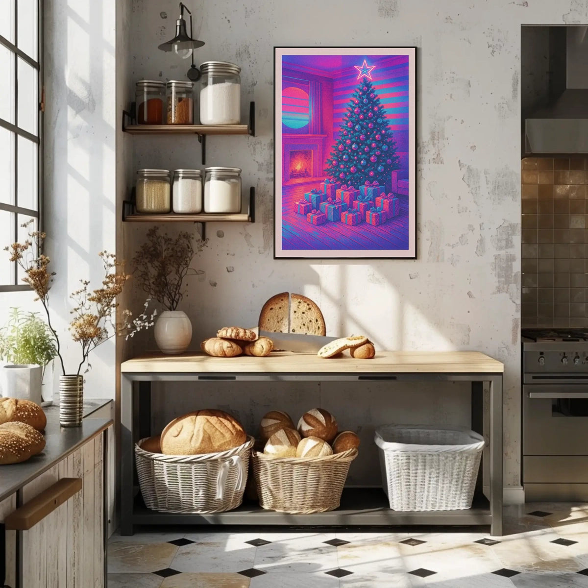 Neon Christmas Celebration Poster