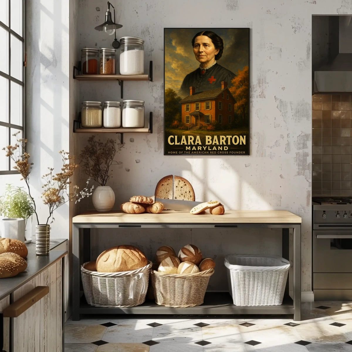 Clara Barton Home Of The American Red Poster