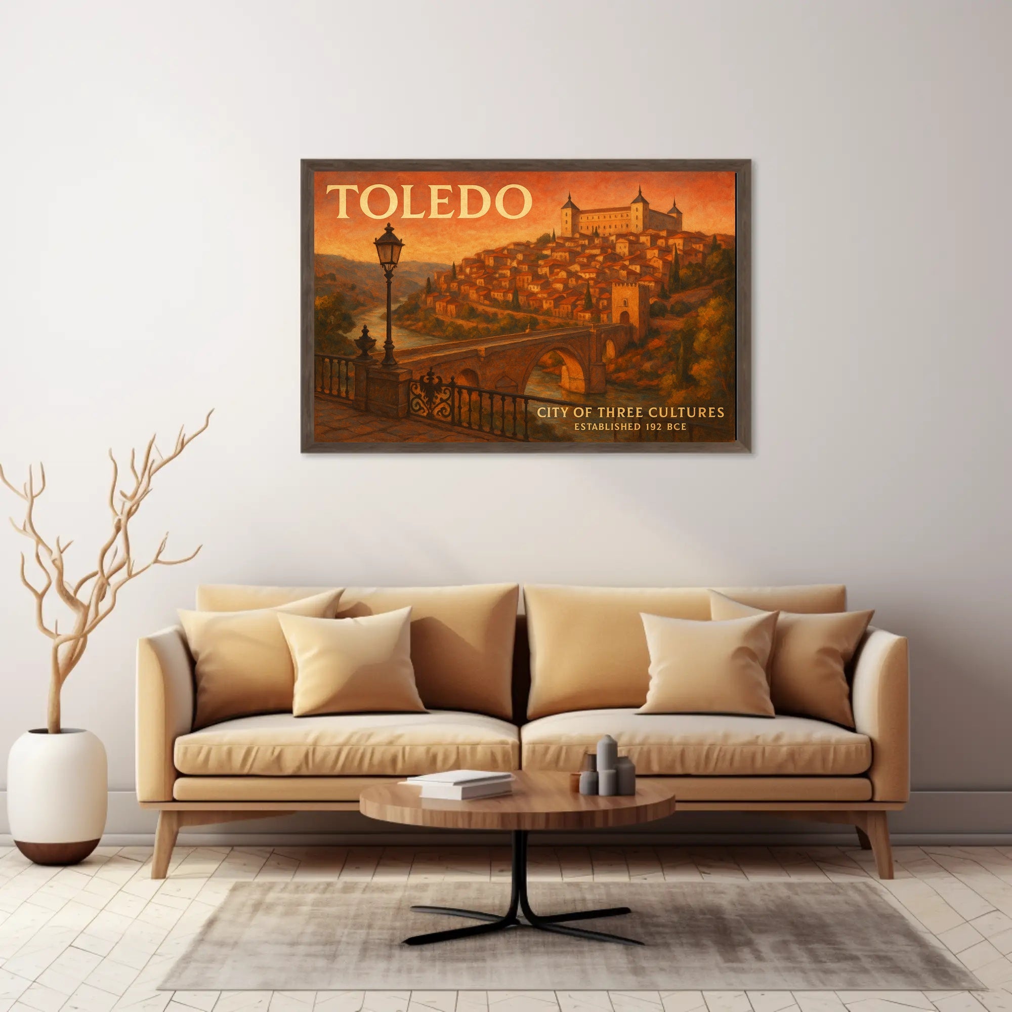 Toledo City of Three Cultures Travel Poster