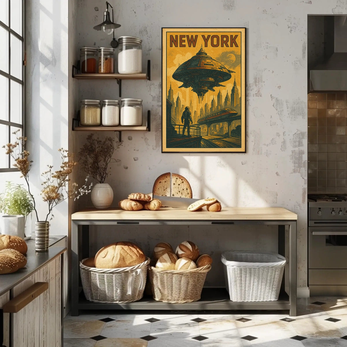 New York Futuristic Vision Poster