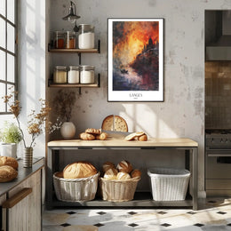 Ganges at Sunset Poster PosterGoat