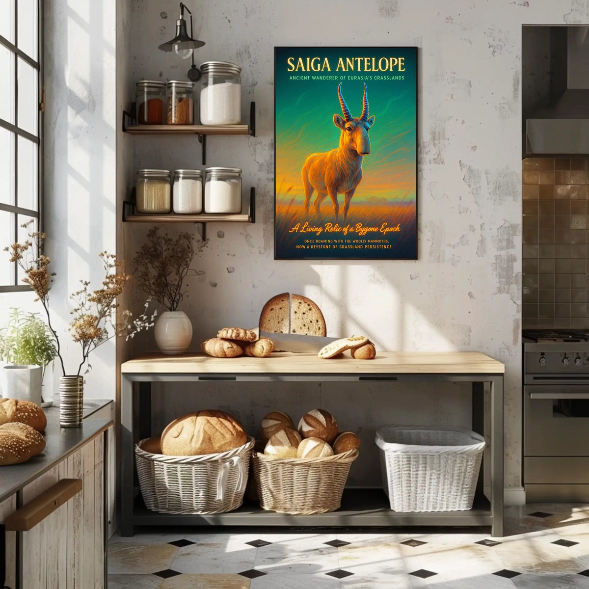Saiga Antelope A Living Relic Poster