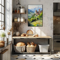 Liechtenstein Vaduz Castle Hilltop View Poster