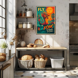 Fly To Hong Kong Wander In Color Poster