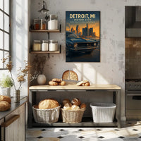 Detroit, Mi Motor City Poster