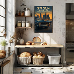 Detroit, Mi Motor City Poster
