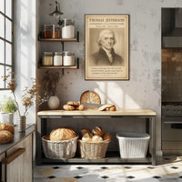 Thomas Jefferson 3rd President Sketch Poster Art Print Decor PosterGoat