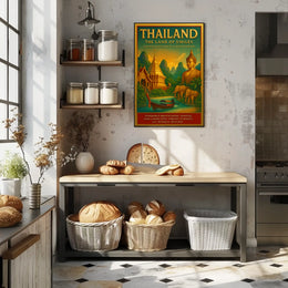 Thailand Travel Landscape Temples Markets Poster