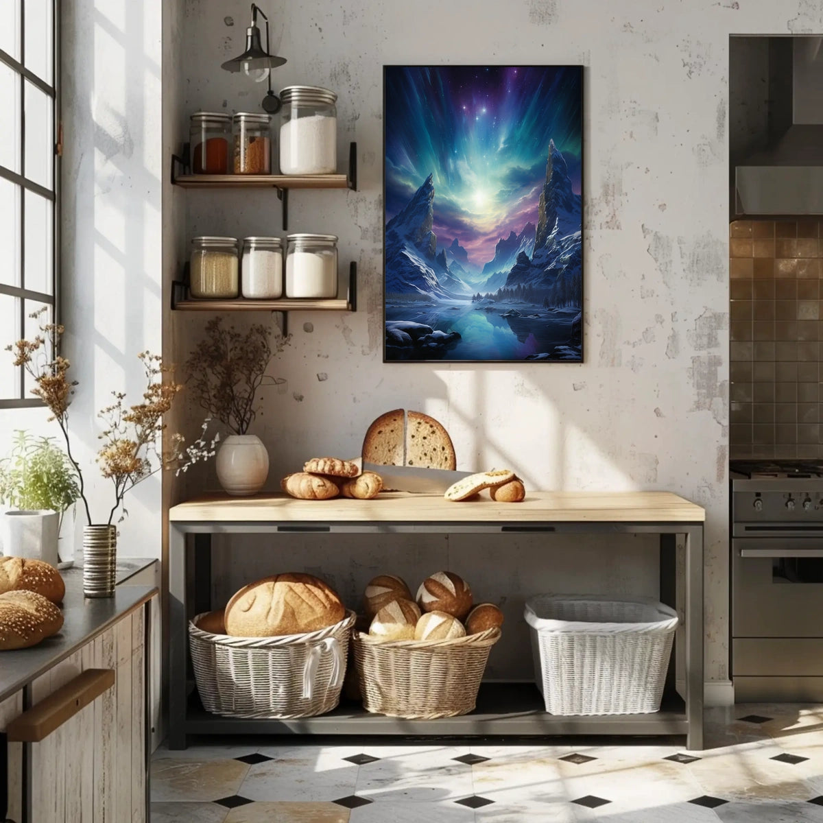 Celestial Mountain Landscape Poster