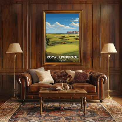 Royal Liverpool Golf Course Travel Poster