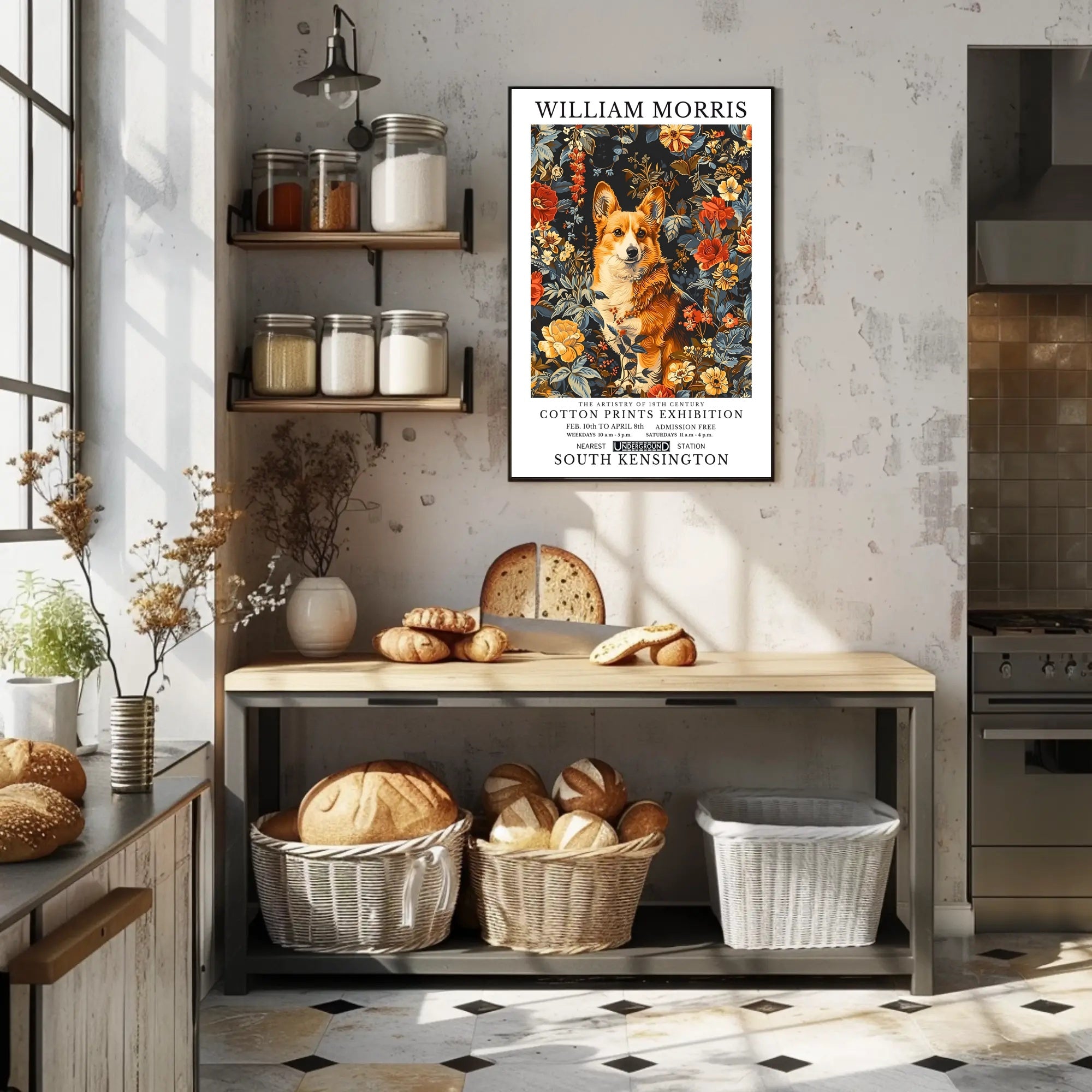 Elegantly Crafted Corgi Design: Abstract or Artistic Poster