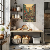 Vibrant Bazaar Street Poster