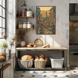 Vibrant Bazaar Street Poster