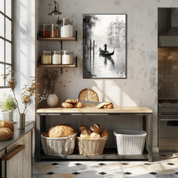 Gondola In The Mist Poster