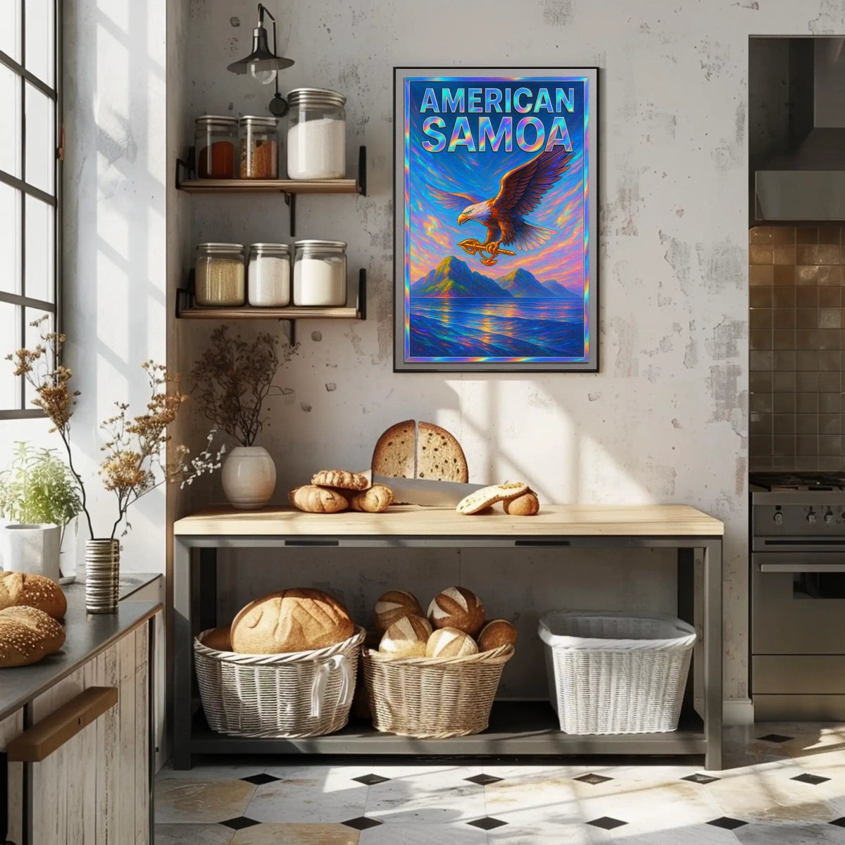 American Samoa Vibrant Tribute Poster