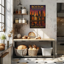 Boston, Massachusetts Where History Meets Innovation Poster