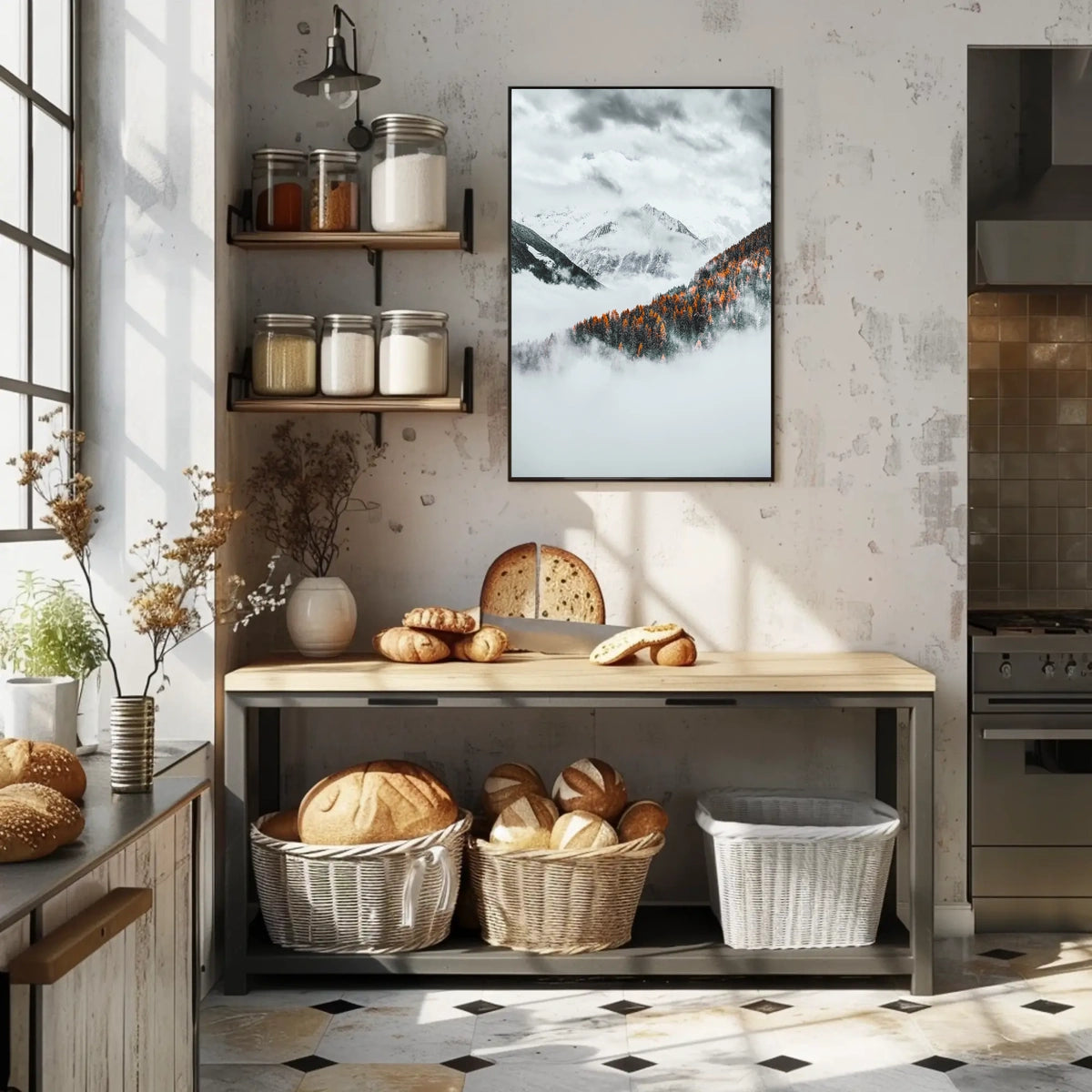 Majestic Autumn Mountain Landscape Poster Print