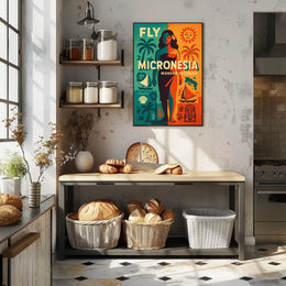 Fly Micronesia Wander in Color Poster