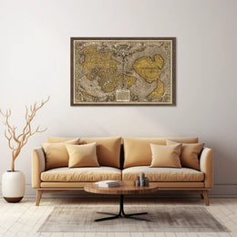 world map created by Oronce Fine in 1531 poster