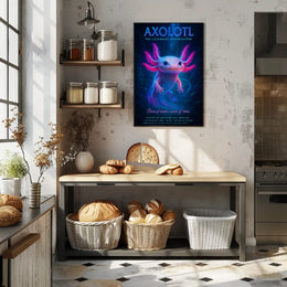 Axolotl in Xochimilco Artistic Animal Poster PosterGoat