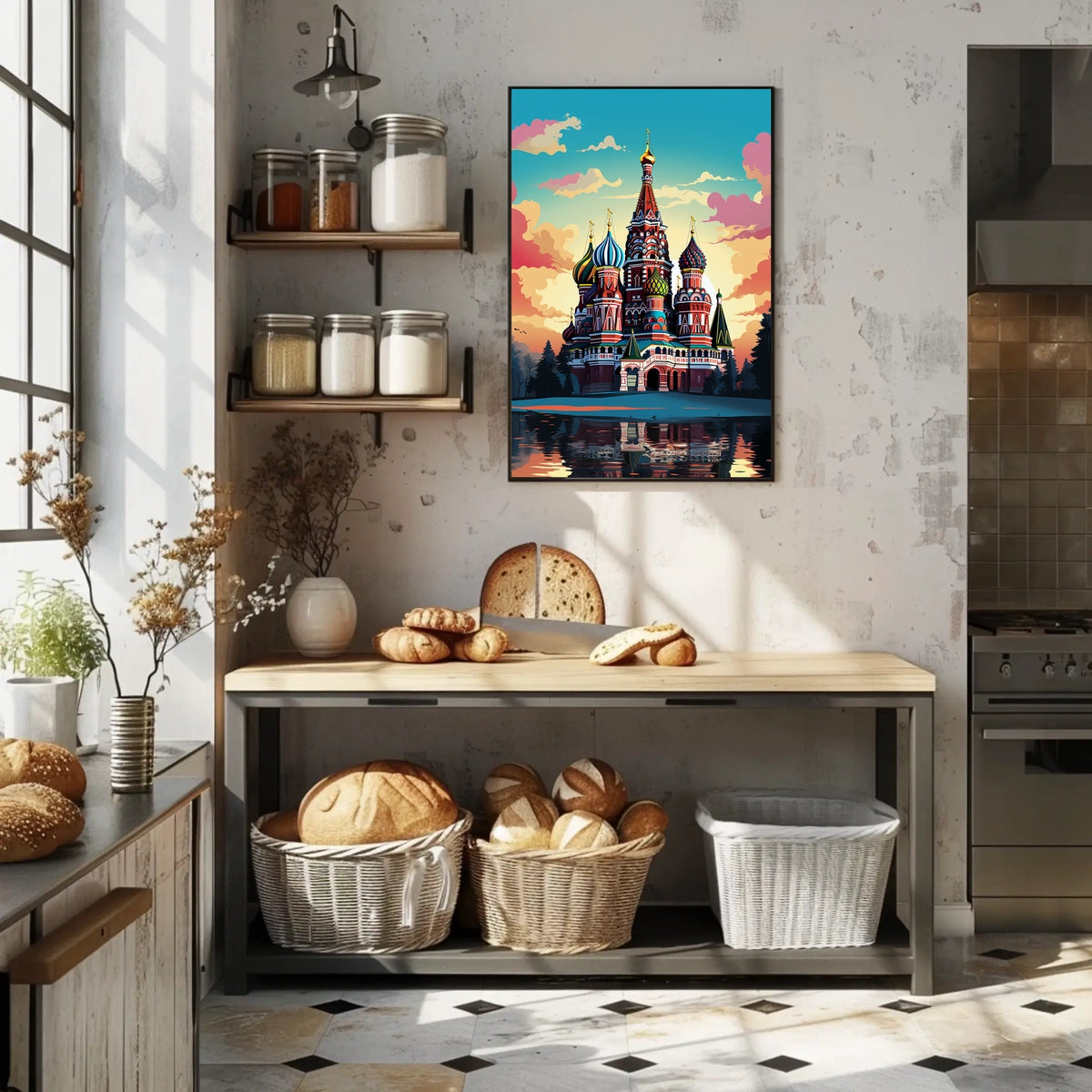 St. Basil's Cathedral Whimsical Cultural Heritage Poster
