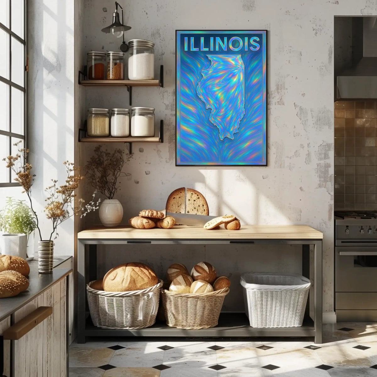 Illinois A Vibrant Tribute Poster