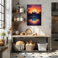 Sunset Over Angkor Wat Poster