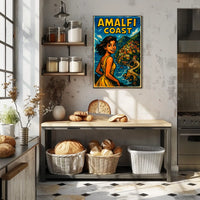 Amalfi Coast Adventure Poster 18x24 Scenic Wall Art