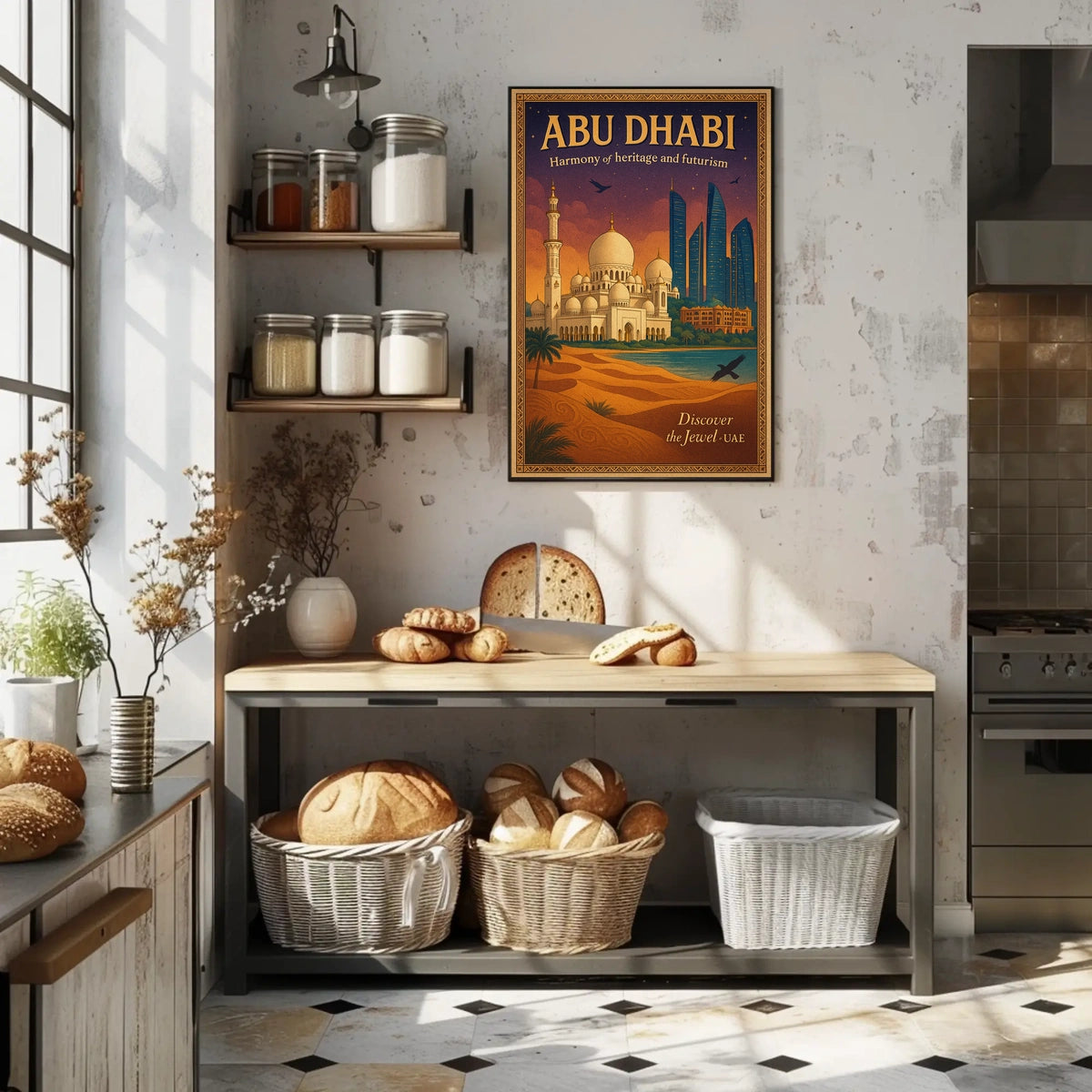 Abu Dhabi Harmony in Architectural Cityscape Urban or Cityscape Poster