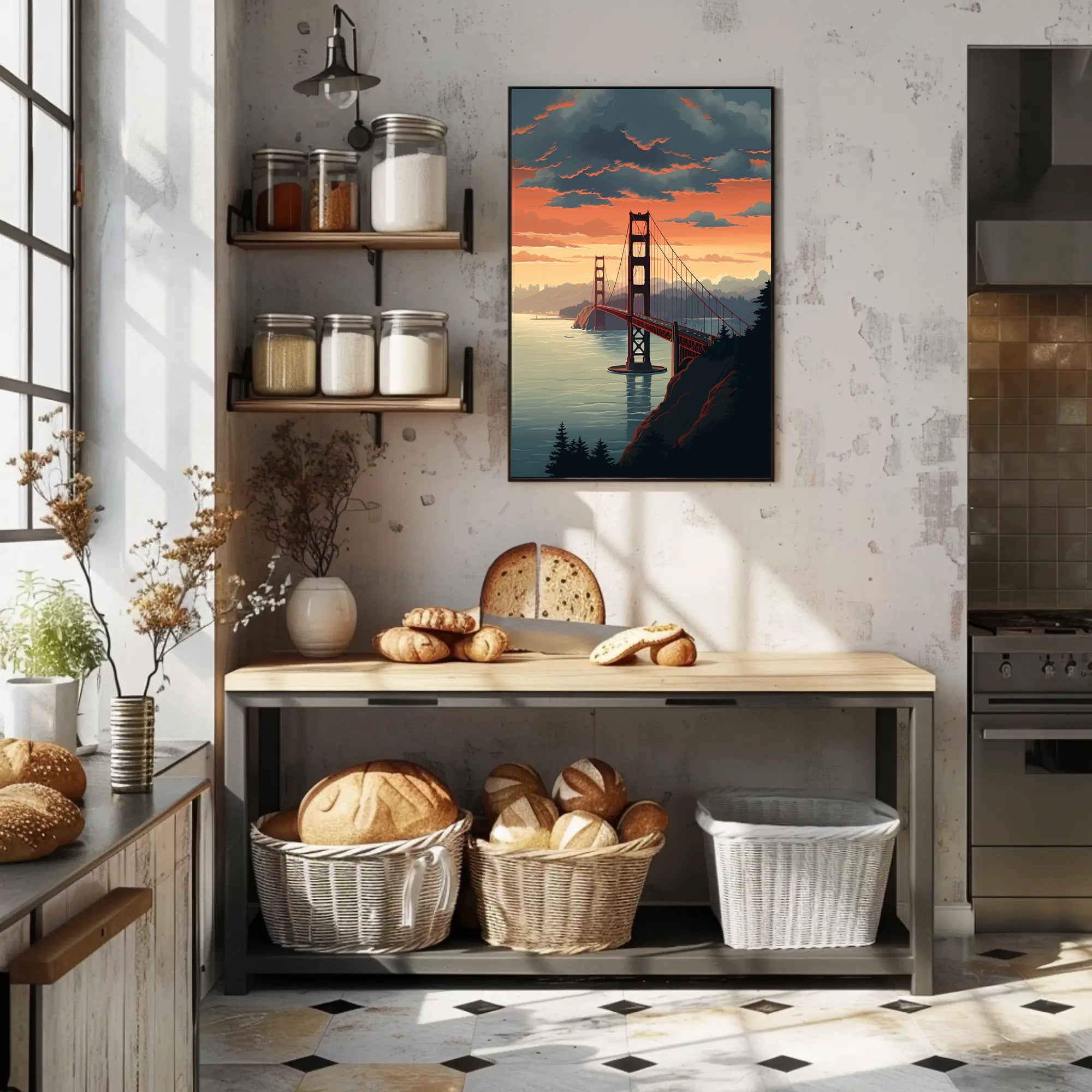 Golden Gate At Dusk Poster
