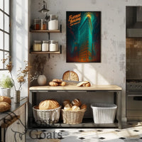 Flatiron Building New York: Surreal Neon Urban Cityscape Poster