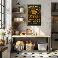 World War II Vintage Food Conservation Poster