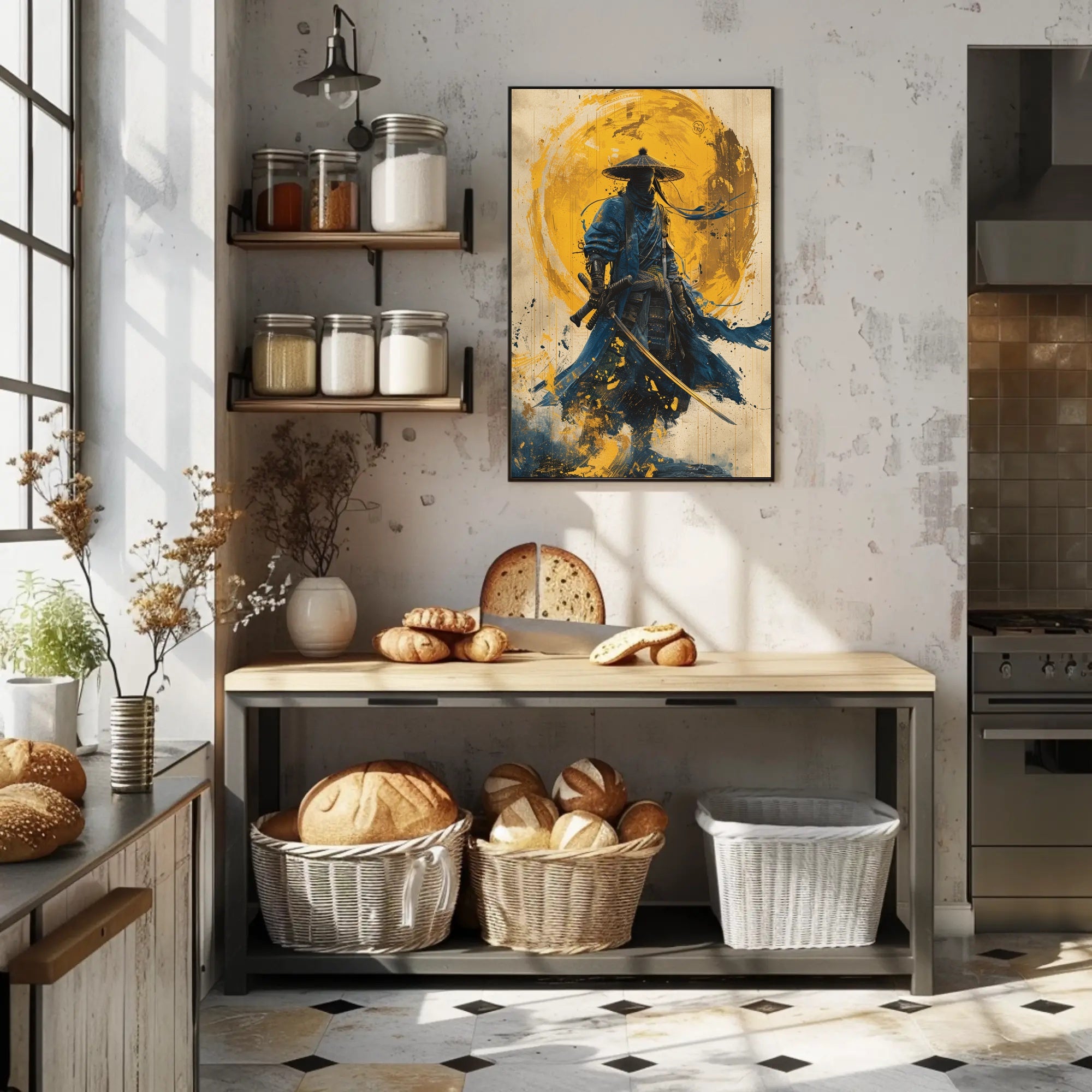 Warrior in the Sun Art Print Poster for Home Decor PosterGoat