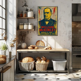 William McKinley 25th President of the United States Street Art Mashup Poster