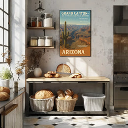 Grand Canyon Vintage Travel Aesthetic Poster