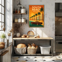 South Beach Miami Art Deco Travel Poster