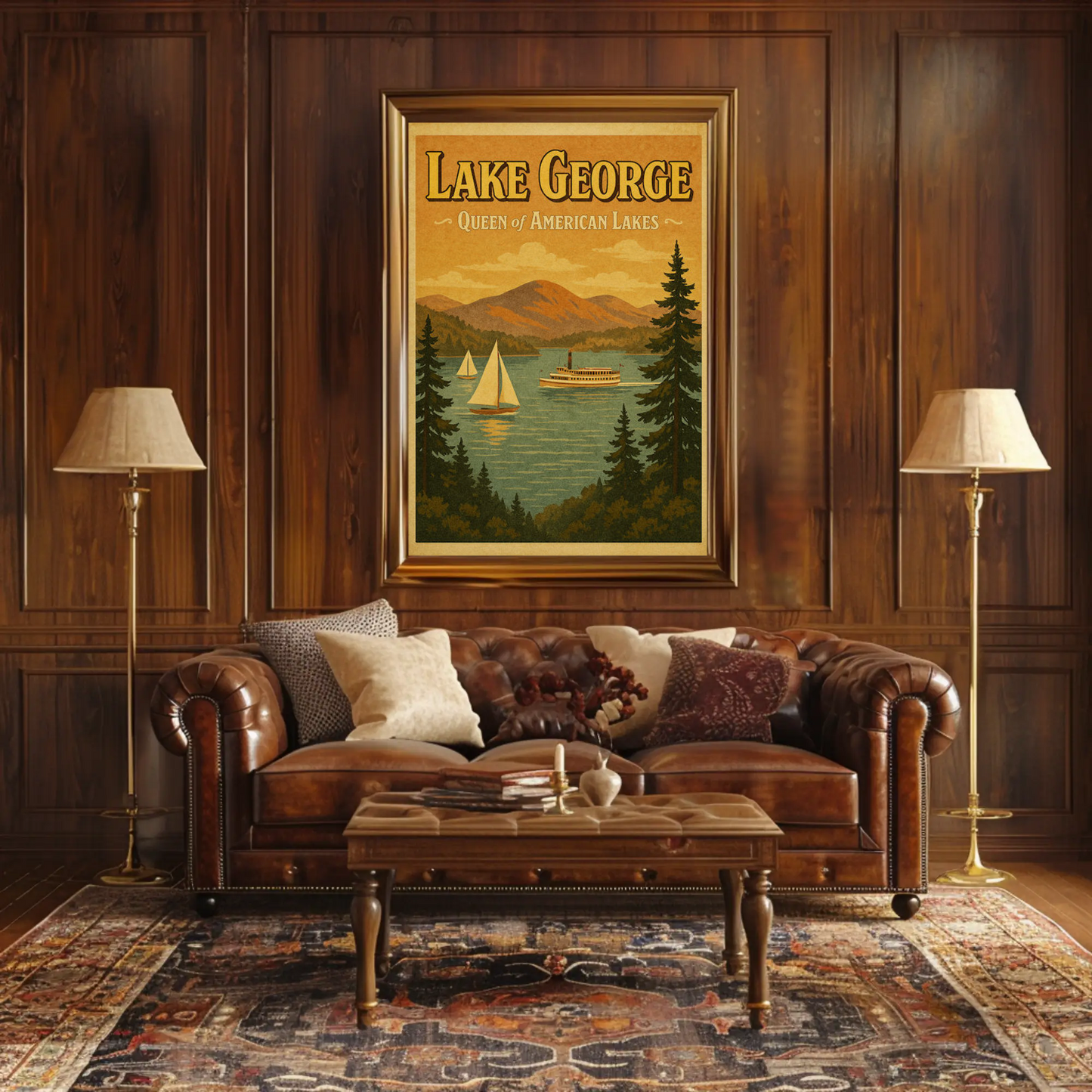Lake George New York American Lakeside Poster