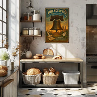 Liberty Bell Vintage Philadelphia Poster Art Print