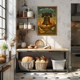 Liberty Bell Vintage Philadelphia Poster Art Print