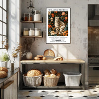 Majestic Leopard Floral William Morris Artistic Poster