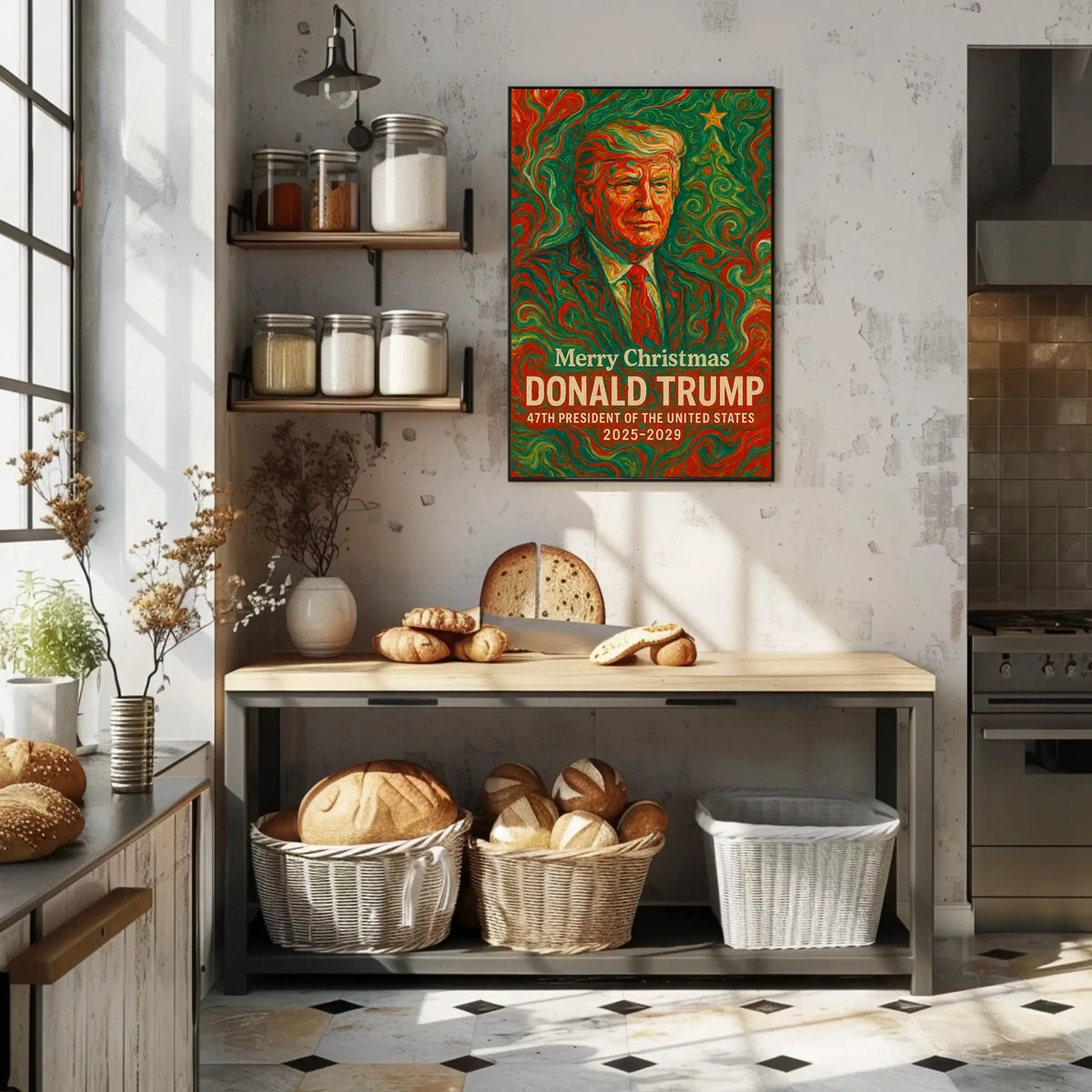 Donald Trump Abstract Christmas Political Poster