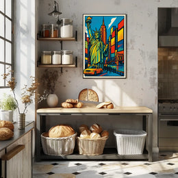 New York City Travel Iconic Skyline Poster Modern Wall Art