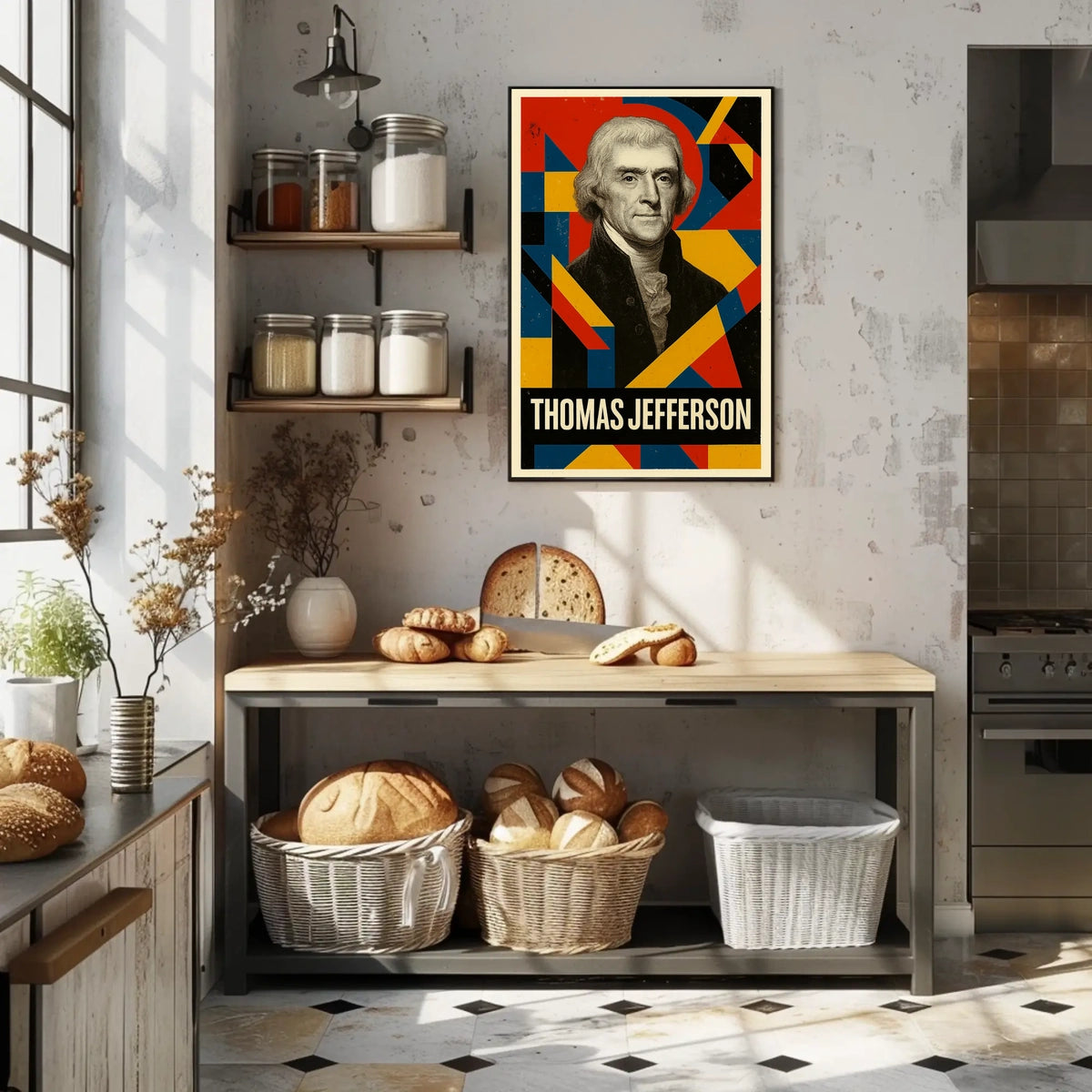Thomas Jefferson 3rd President of the United States Abstract Pop Poster