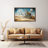 Surrealistic Timepiece Desert Art Print - Abstract or Artistic Poster