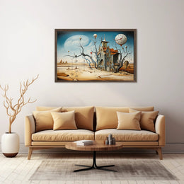 Surrealistic Timepiece Desert Art Print - Abstract or Artistic Poster