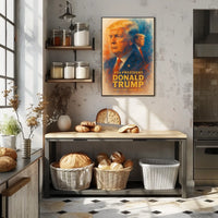 Donald Trump Resolute Leader Pop Art Patriot Poster